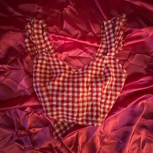 SHEIN plaid cropped tank top